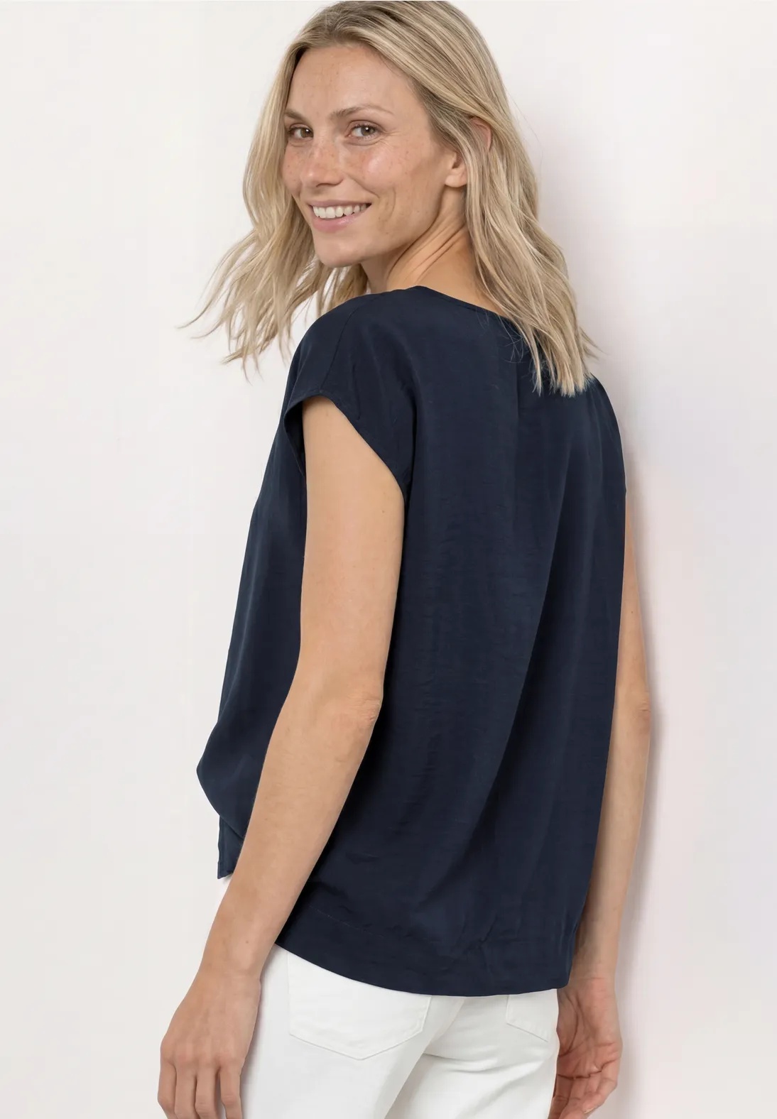 EOS Round Neck Top - Deep Blue - Street One - 3
