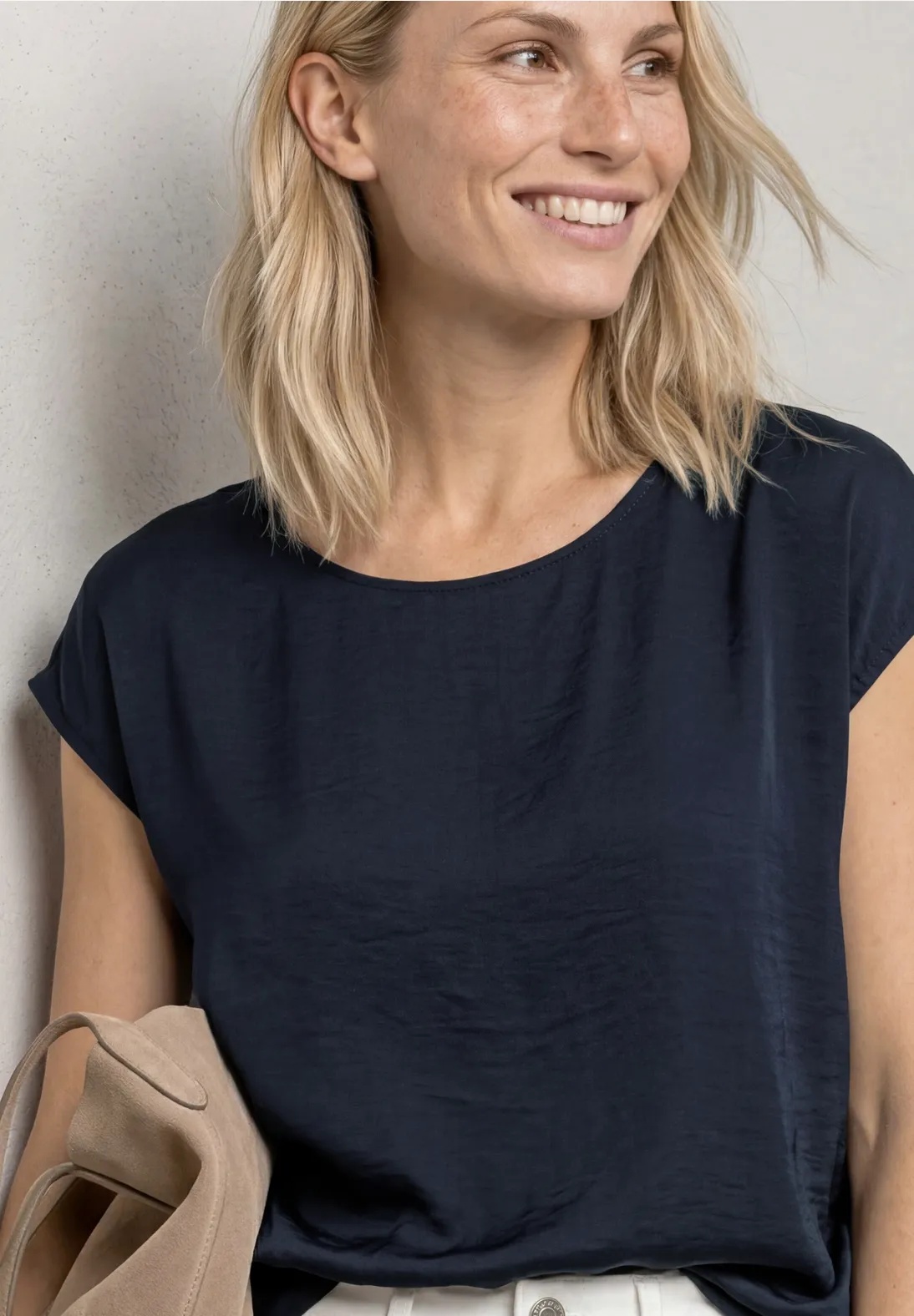 EOS Round Neck Top - Deep Blue - Street One
