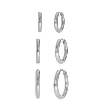 Edblad Triple Pair Hoops silver