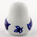 Gunvor Olin-Grönqvist (Köökki 1960) Rounded Shaker with Hand-Painted Blue Flower Decor 6 cm (2)