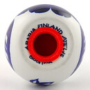 Gunvor Olin-Grönqvist (Köökki 1960) Rounded Shaker with Hand-Painted Blue Flower Decor 6 cm (2)