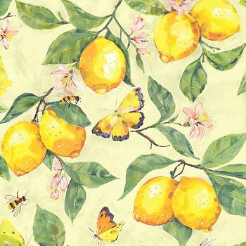 Servetter - Fresh Lemons - yellow