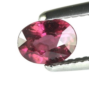 Piedra preciosa de granate rodolita genuina maravillosamente hermosa