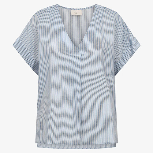Vit/blå randig blus 