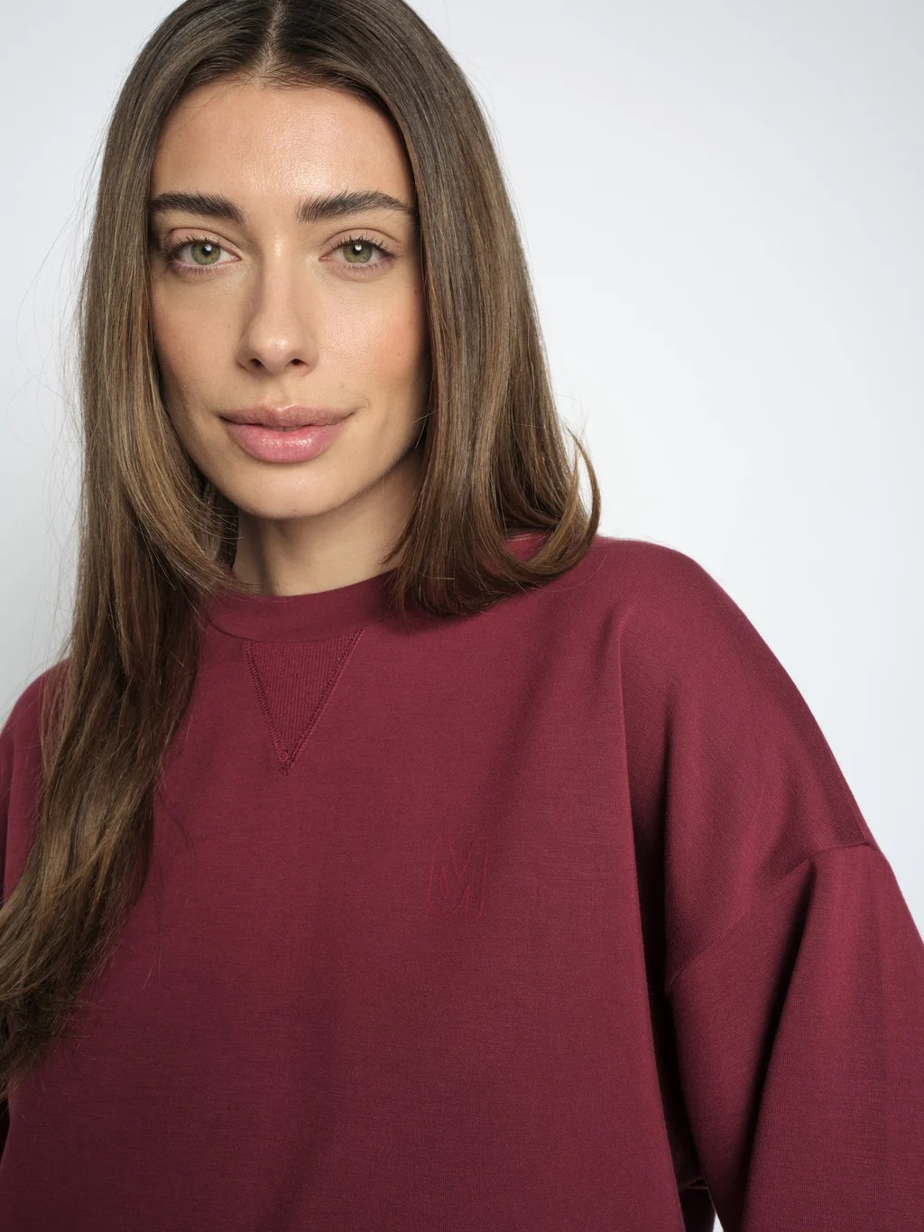 MMKiki Celli O-LS Sweatshirt - Cabernet - Mos Mosh