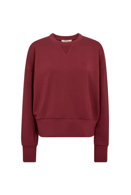 MMKiki Celli O-LS Sweatshirt - Cabernet - Mos Mosh - 3
