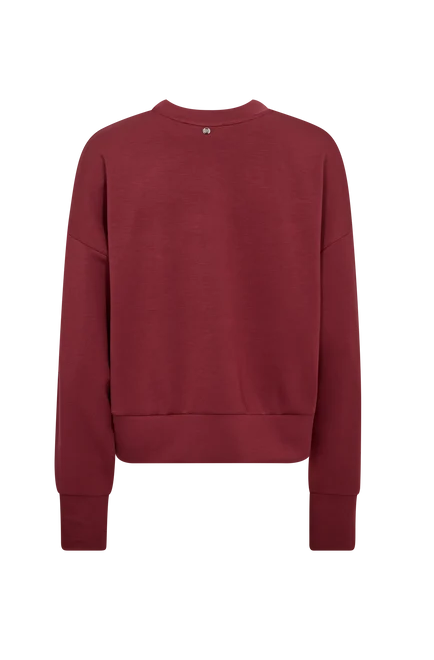 MMKiki Celli O-LS Sweatshirt - Cabernet - Mos Mosh - 4
