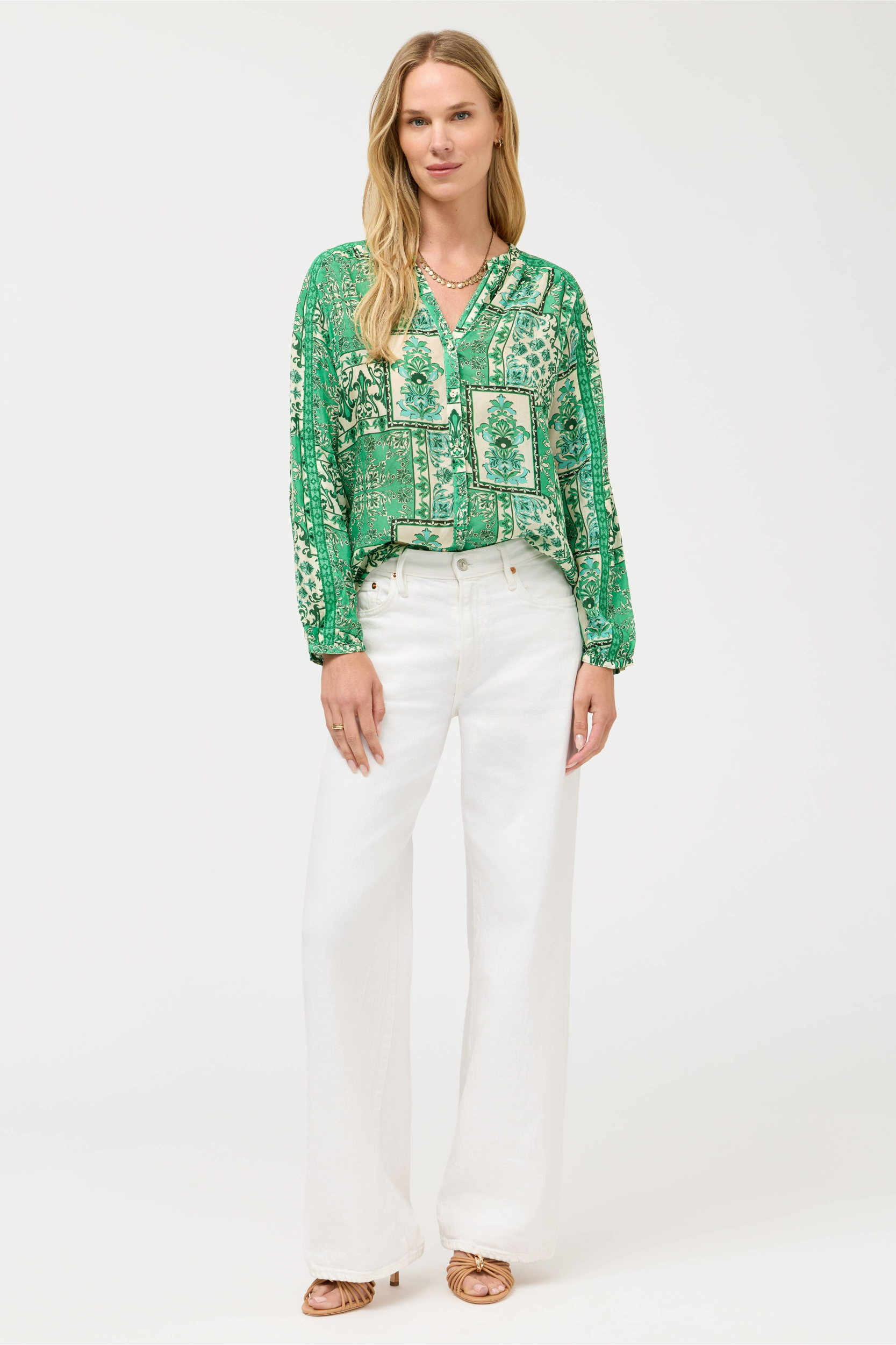 Ellen Button Up Hollanda - Johnny Was