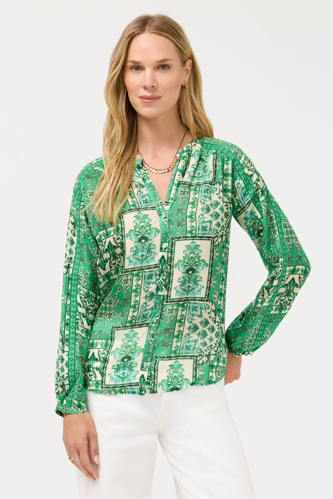 Ellen Button Up Hollanda - Johnny Was