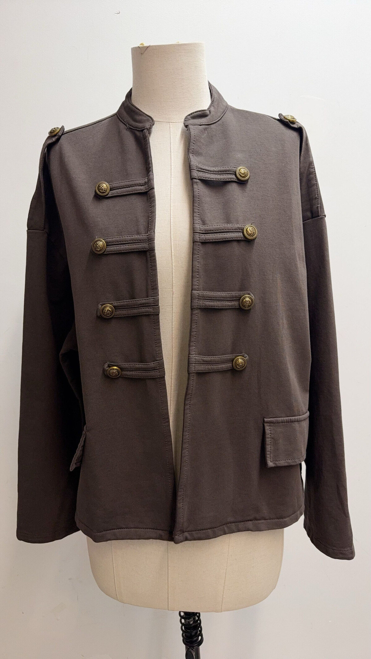 Military jacket cotton brown - 2