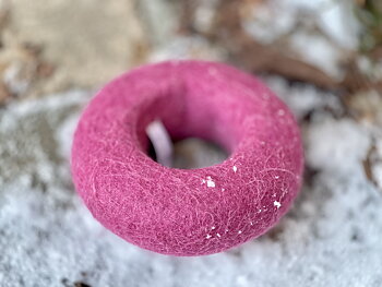Tuggmunk Medium - Mörk rosa