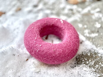 Tuggmunk Medium - Mörk rosa