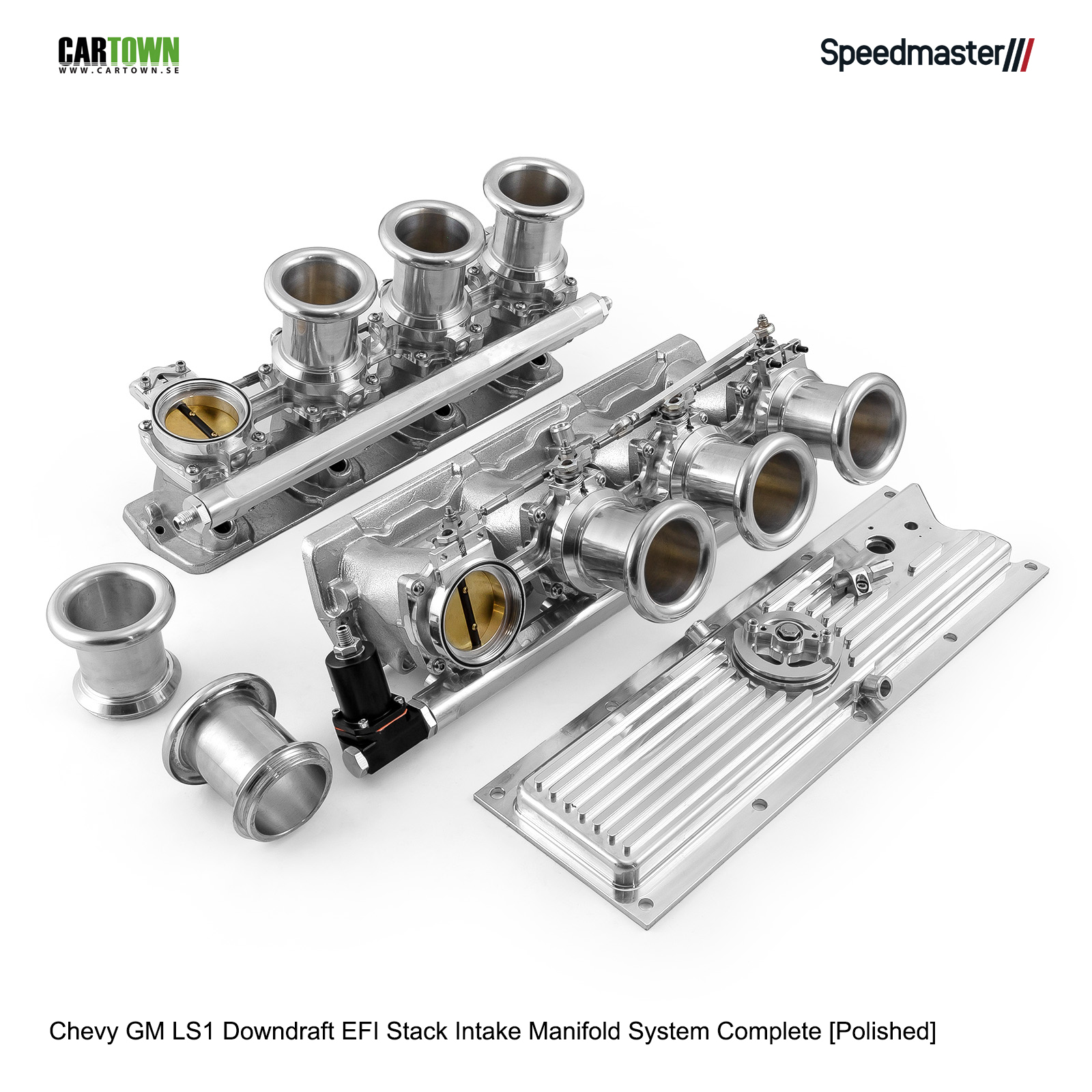 Chevy GM LS1 Downdraft EFI Stack Intake Manifold System Complete [Polished] - 3