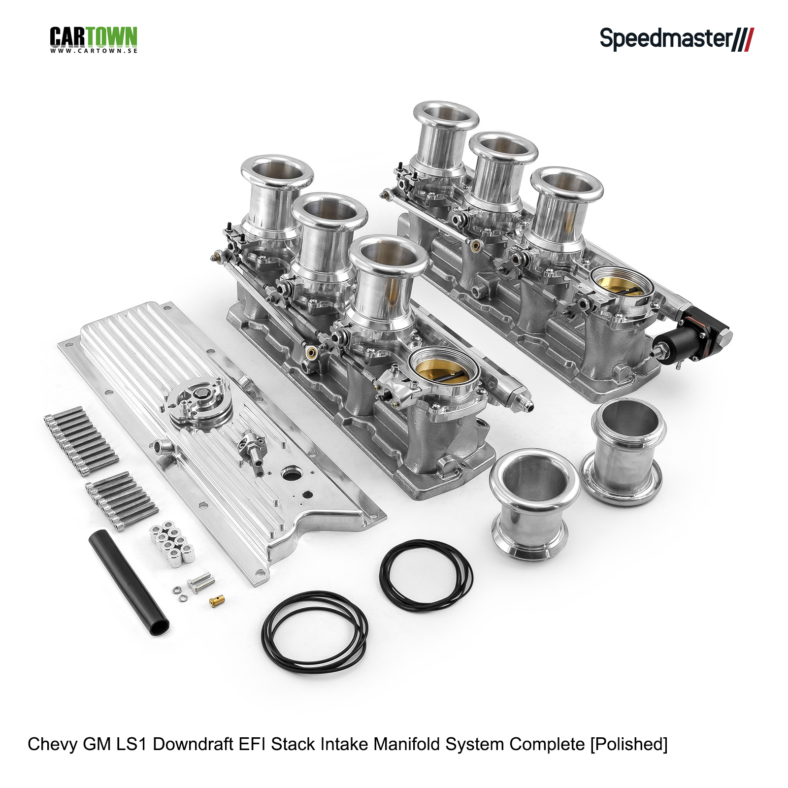 Chevy GM LS1 Downdraft EFI Stack Intake Manifold System Complete [Polished] - 2