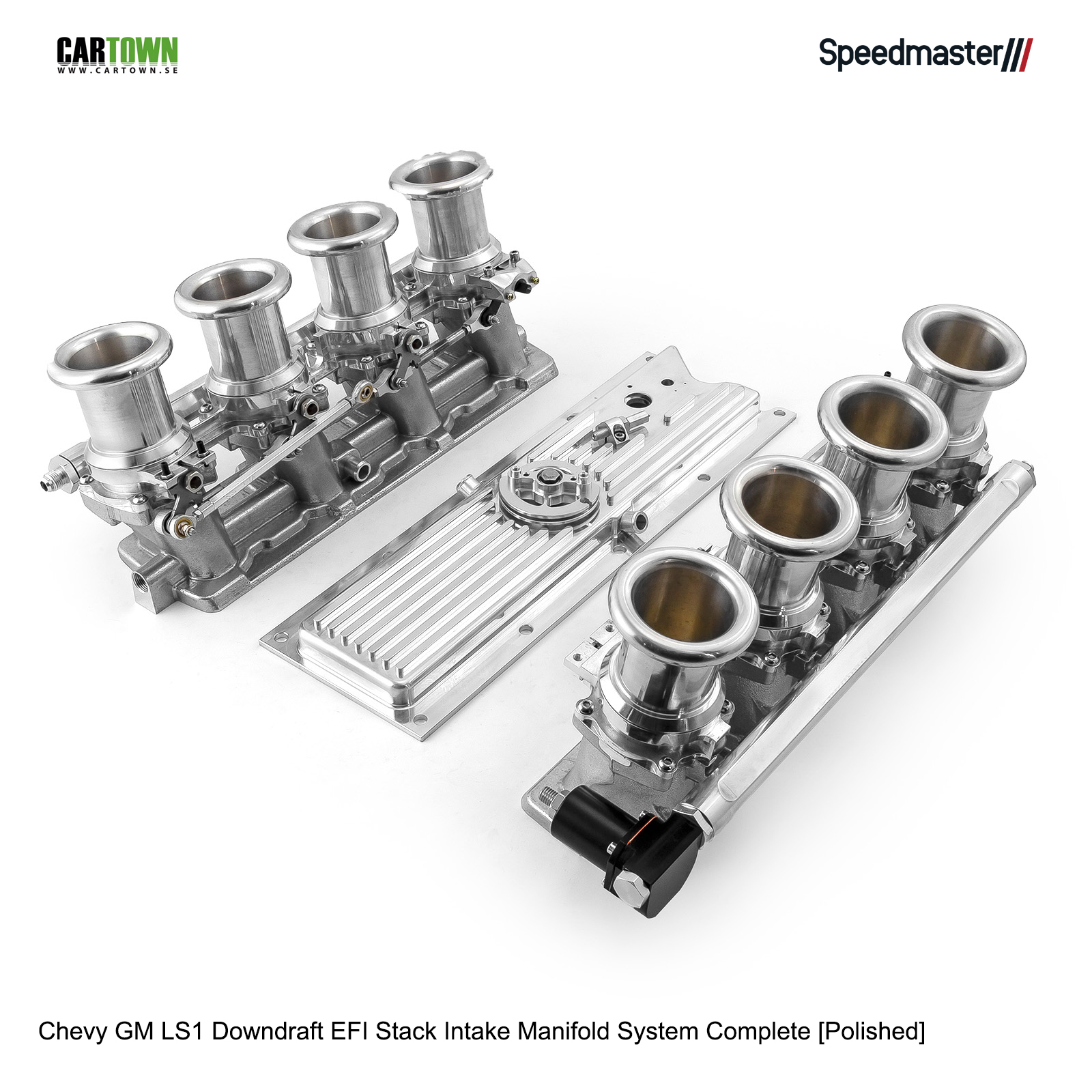 Chevy GM LS1 Downdraft EFI Stack Intake Manifold System Complete [Polished]