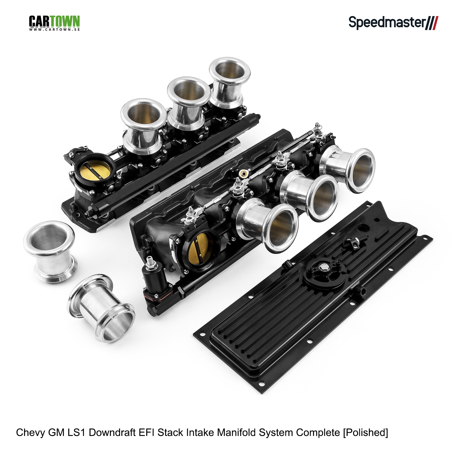 Chevy GM LS1 Downdraft EFI Stack Intake Manifold System Complete [Polished] - 8