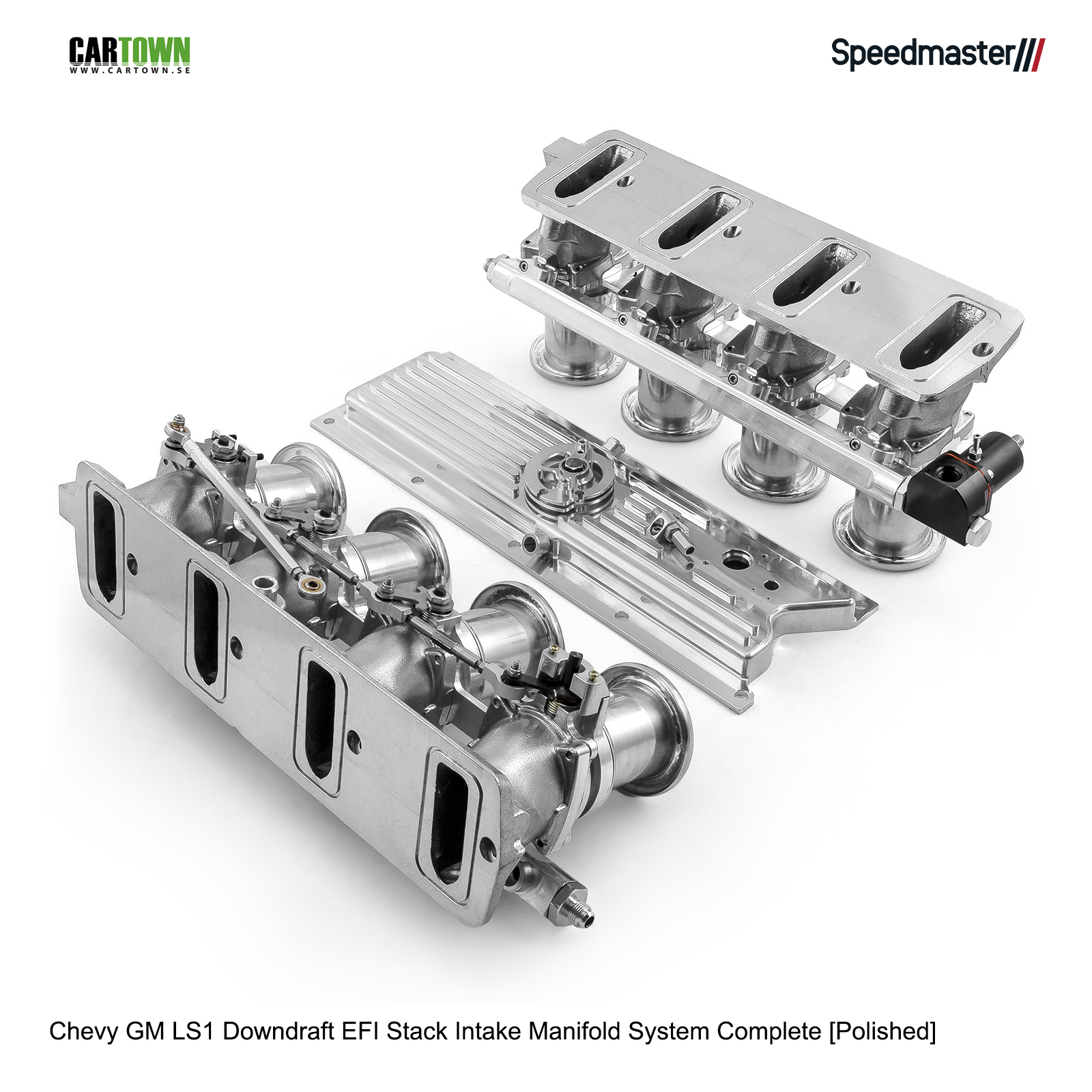 Chevy GM LS1 Downdraft EFI Stack Intake Manifold System Complete [Polished] - 4