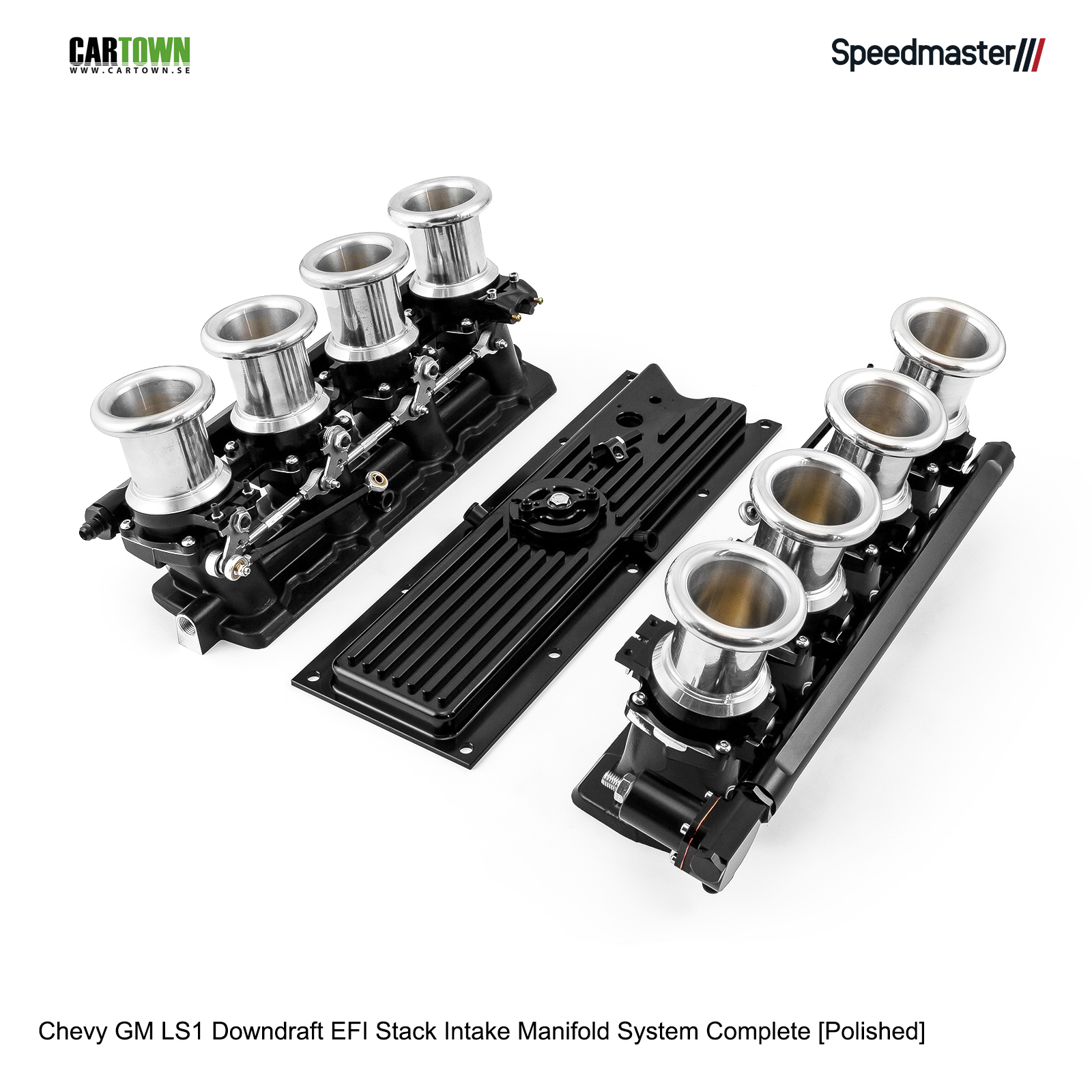 Chevy GM LS1 Downdraft EFI Stack Intake Manifold System Complete [Polished] - 9