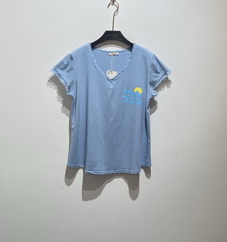 T-shirt Cote d´Azur blue/yellow