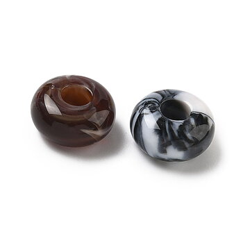 Akrylpärla rondell mix 14 mm – imiterad sten