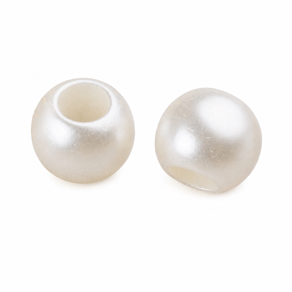 Akrylpärla rondell 8 mm cremevit 20 st