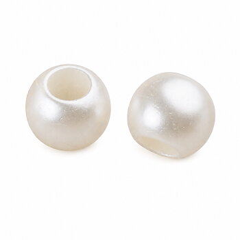 Akrylpärla rondell 8 mm cremevit 20 st