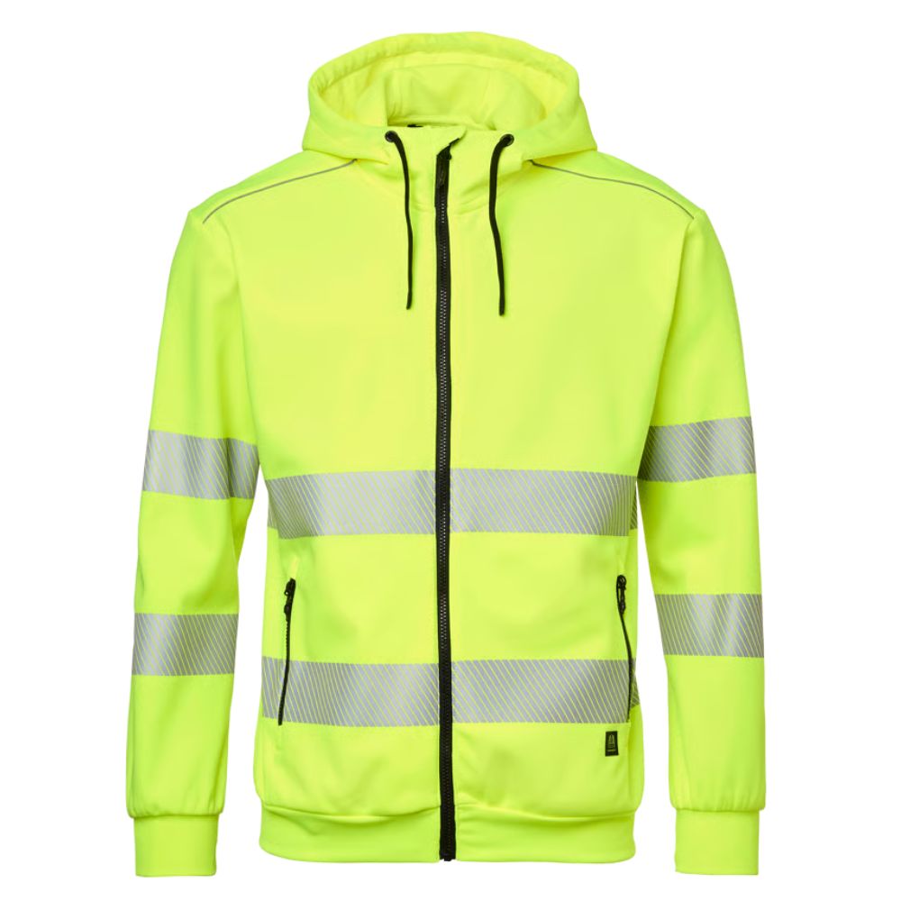 Sweatshirt med zip, varsel klass 3. Top Swede. 