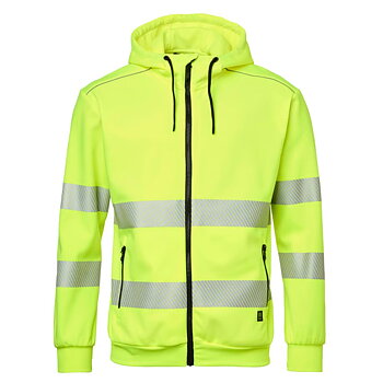 Sweatshirt med zip, varsel klass 3. Top Swede. 