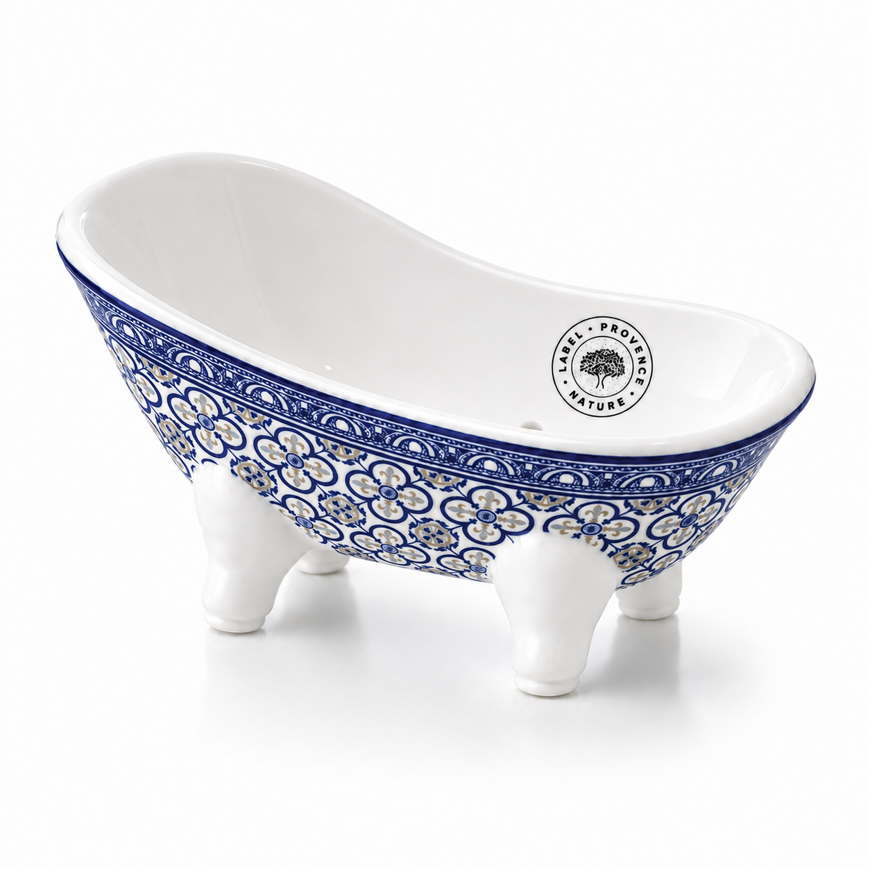 Terra Midi Bathtub Porcelain Mosaic Blue
