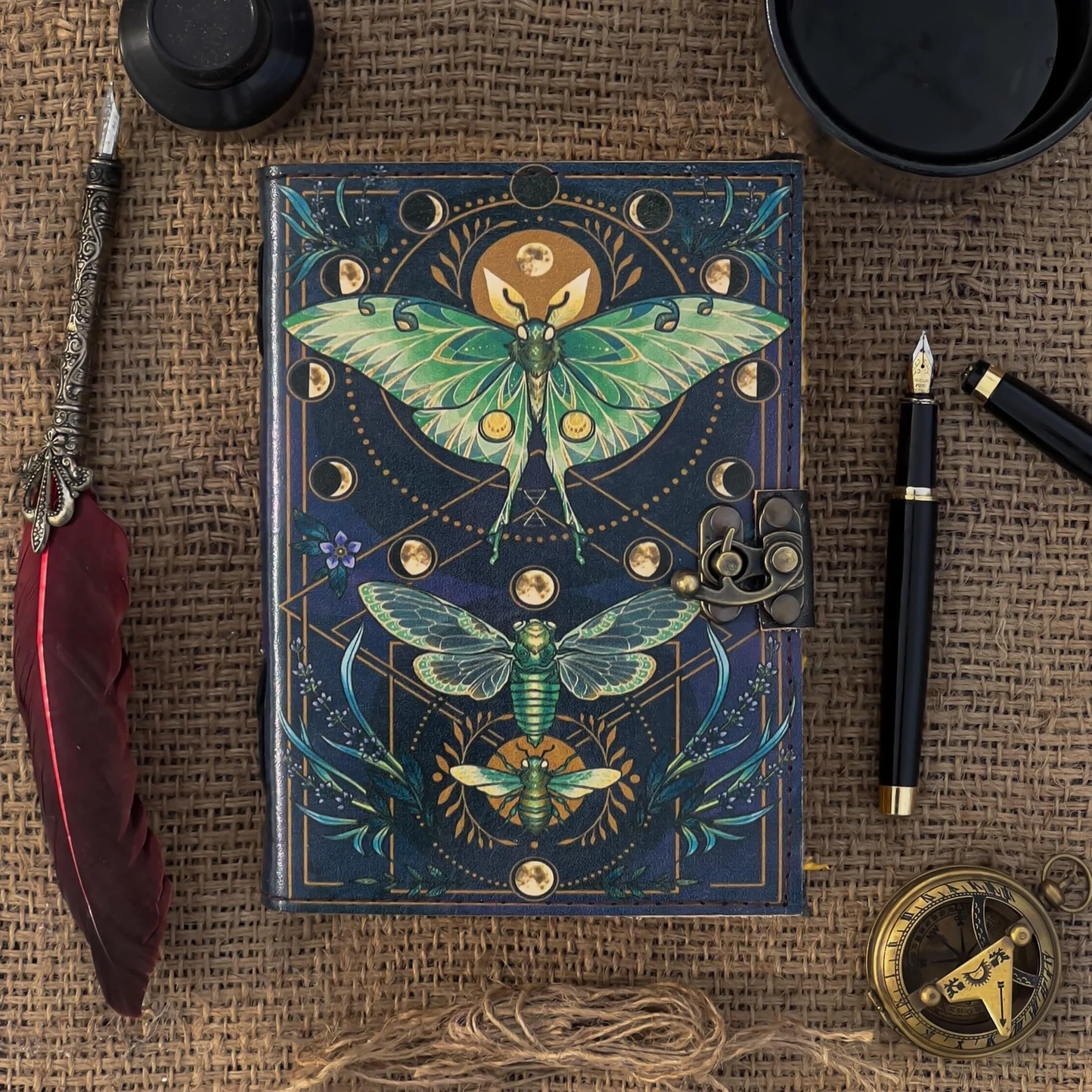 Läderjournal med Fjärilsmotiv i Äkta Läder –R K Handicrafts Craft Junky - 4