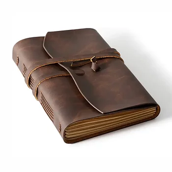 Skrivbok i äkta läder med linjerade craft-sidor – R K Handicrafts Craft Junky