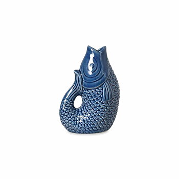Vase jug fish small blue