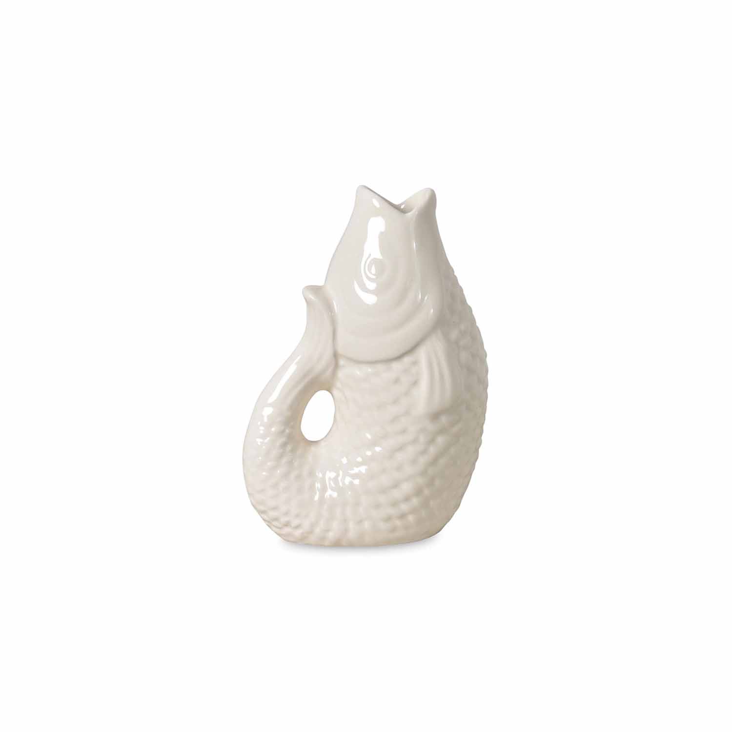 Vase jug fish small white