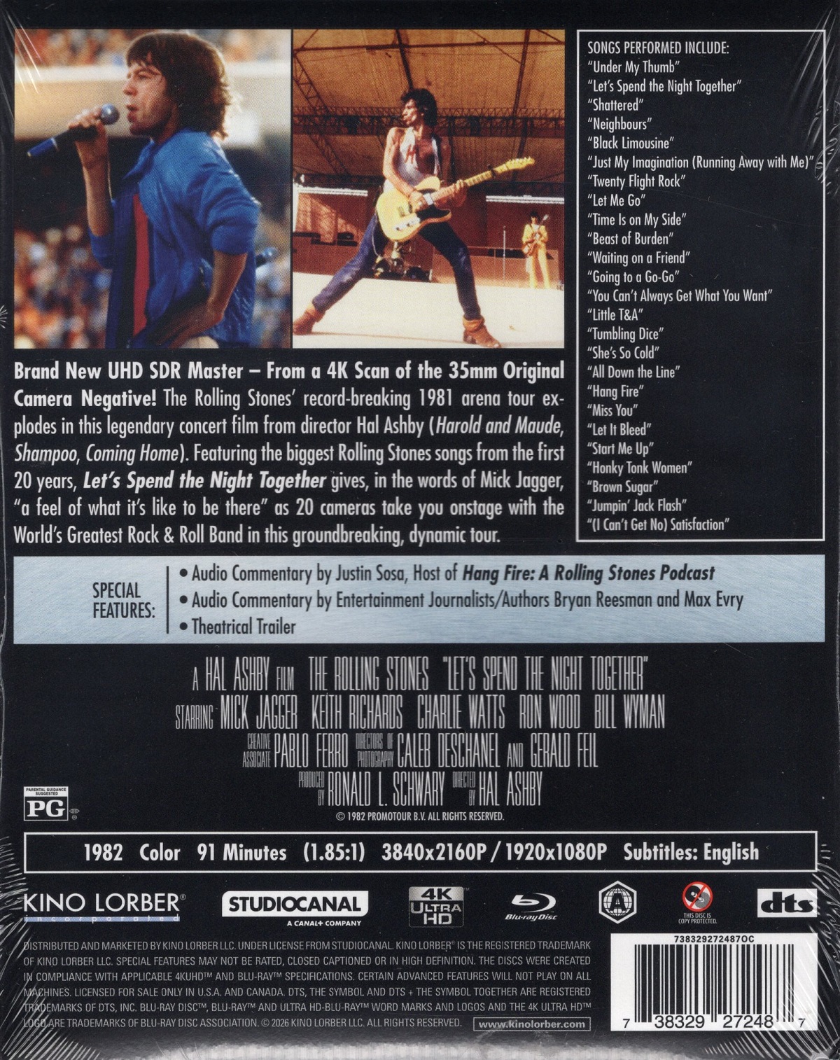 Rolling Stones - Let's Spend the Night Together (ej svensk text) (4K Ultra HD + Blu-ray) - 2