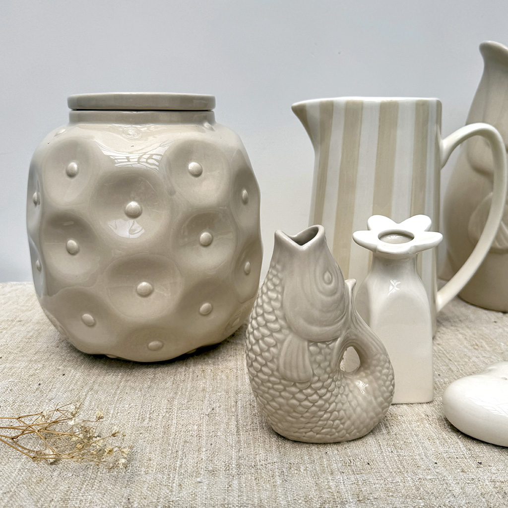 Vase jug fish small sand - 3
