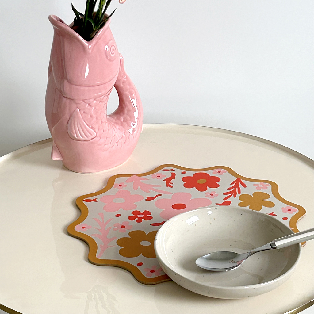 Vase jug fish large pink - 2
