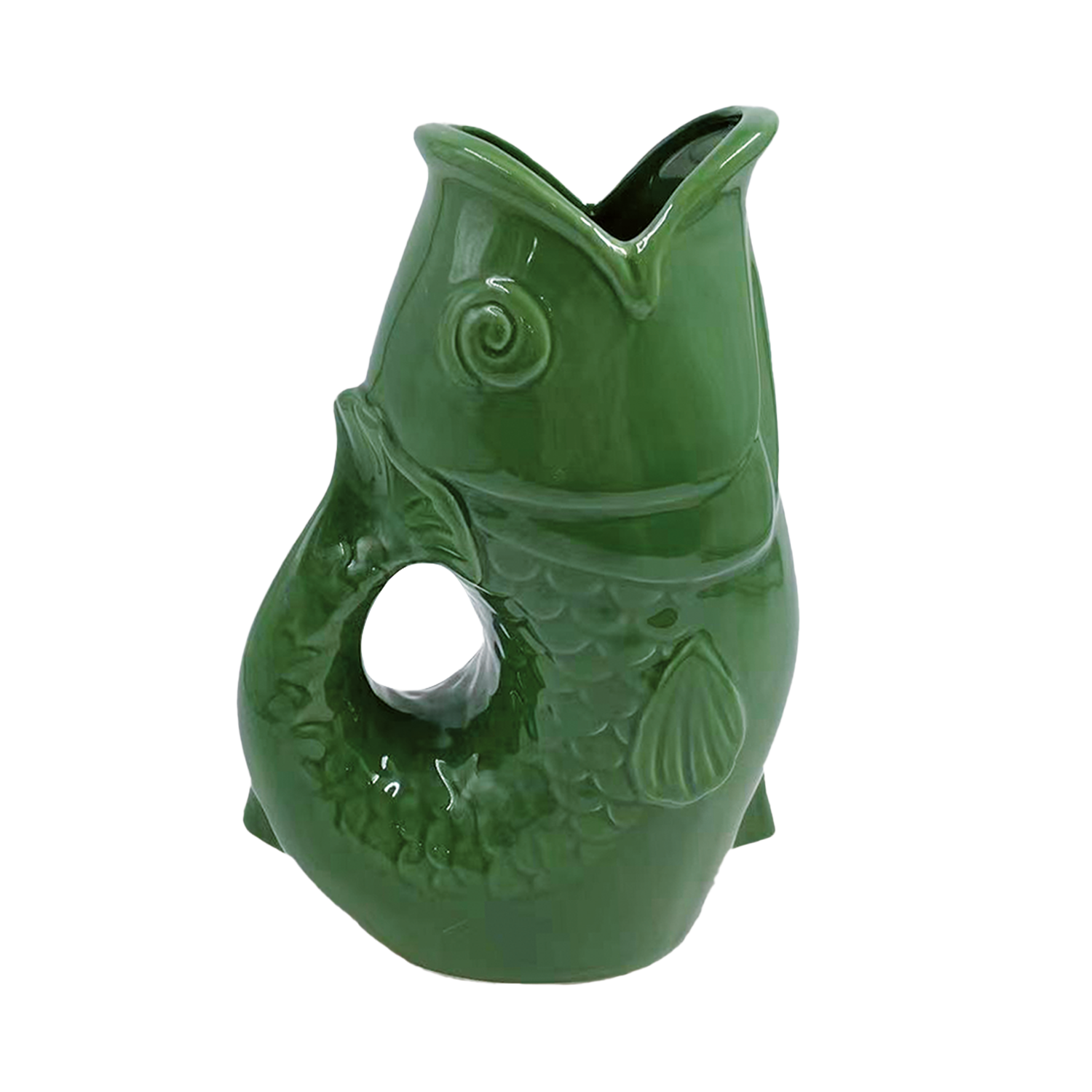 Vase jug fish large green