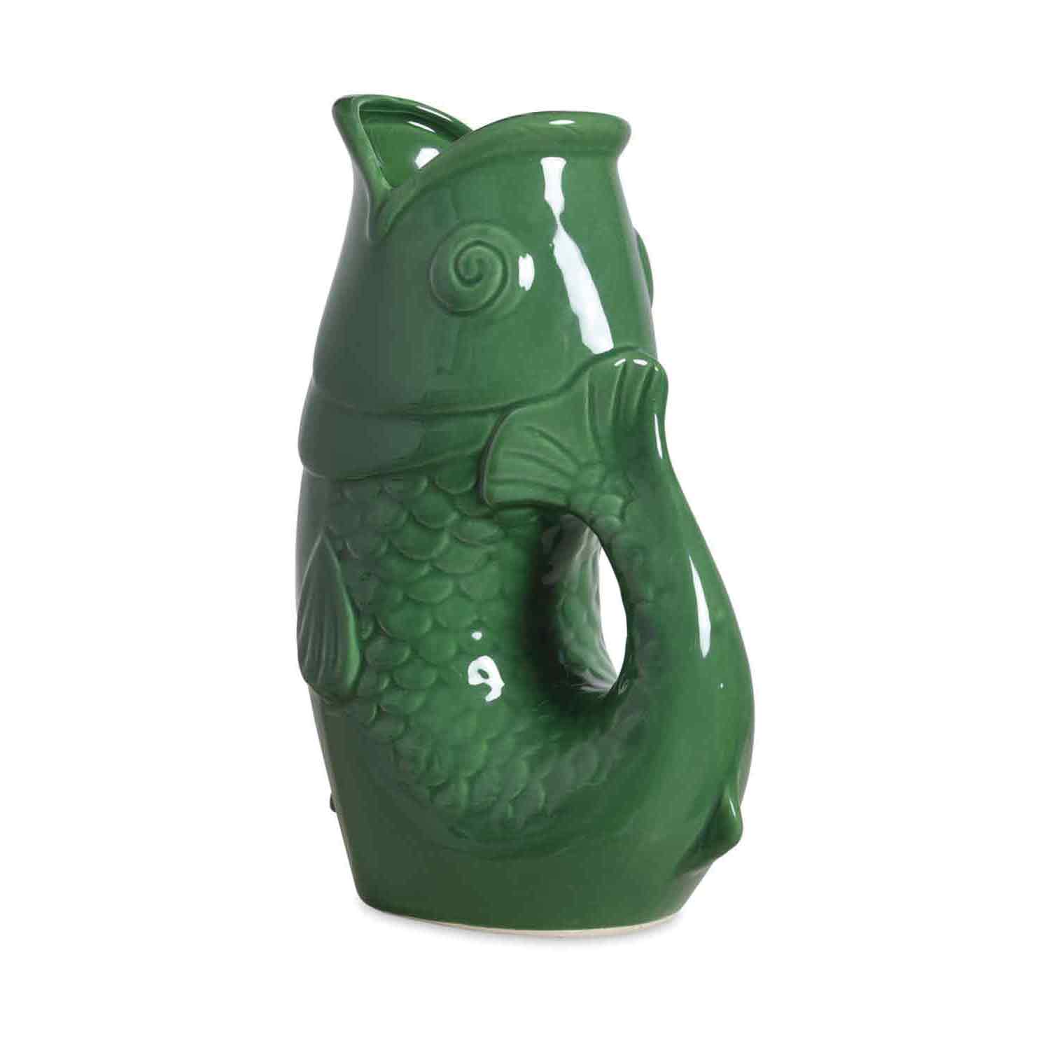 Vase jug fish large green - 4