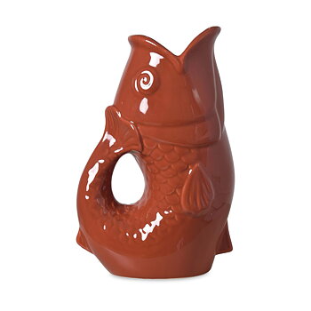 Vase jug fish large terracotta