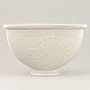 Nils Thorsson (Solbjerg 1933) White Art Deco Bowl with Marine Life Relief 17/10 cm #1872-1602
