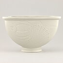 ニルス・ソーソン  Solbjergシリーズ  アールデコ調の白いボウル  海の生き物  17/10cm  1933年  #1872-1602