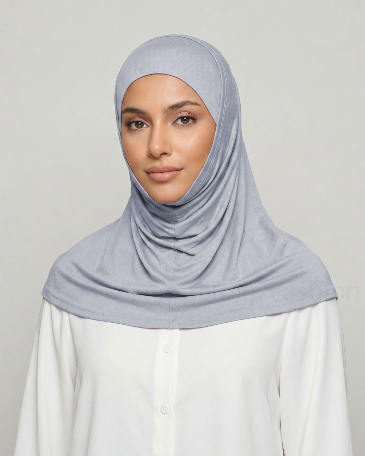 Hijab Al Amira Viskos - Ljusgrå