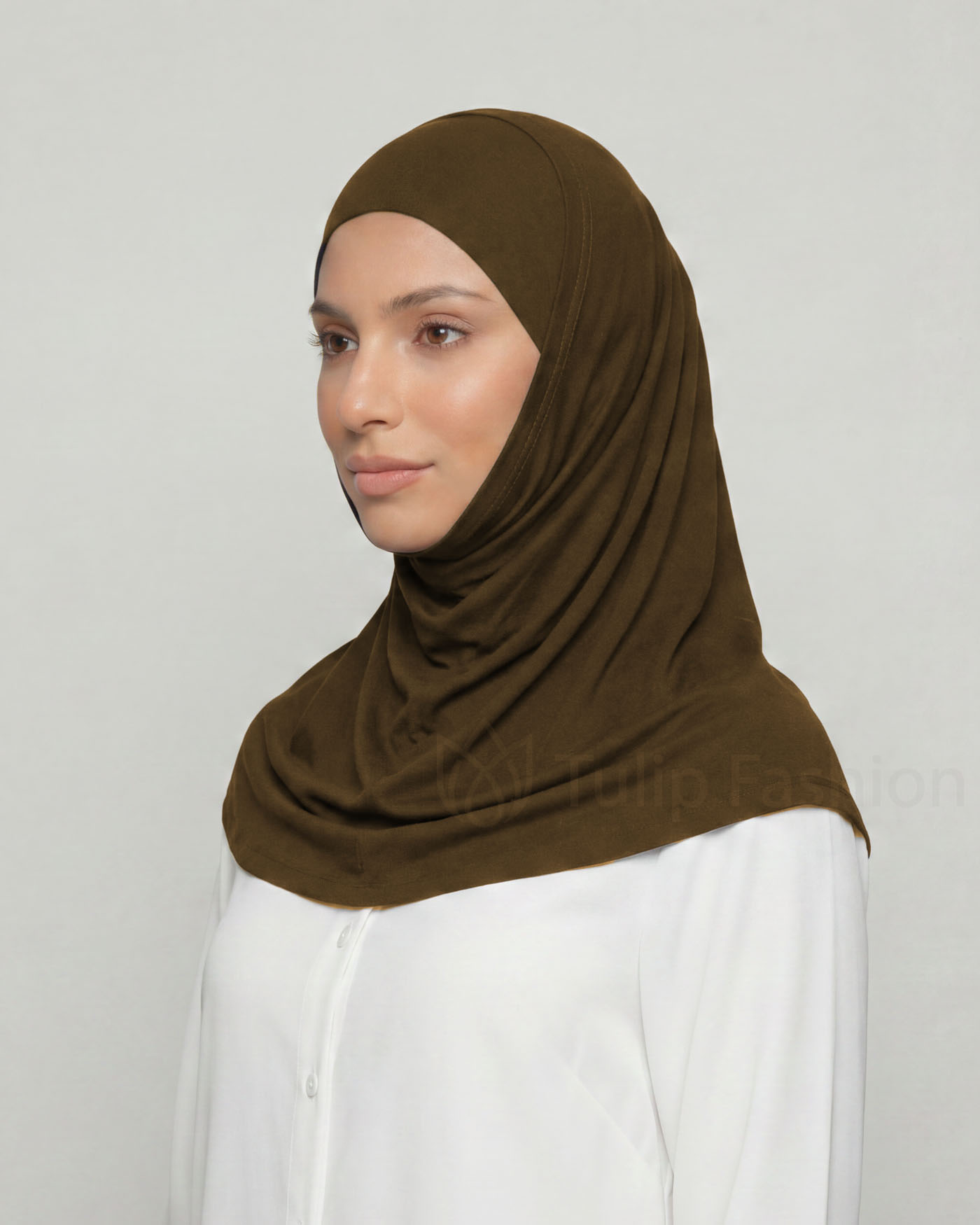 Hijab Al Amira Viscose - Dark Brown - 2