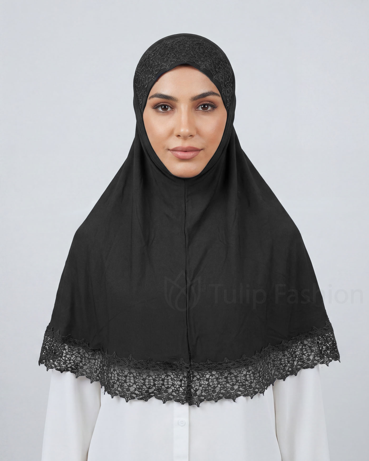 Hijab Al Amira Viscose Lace XL - Black