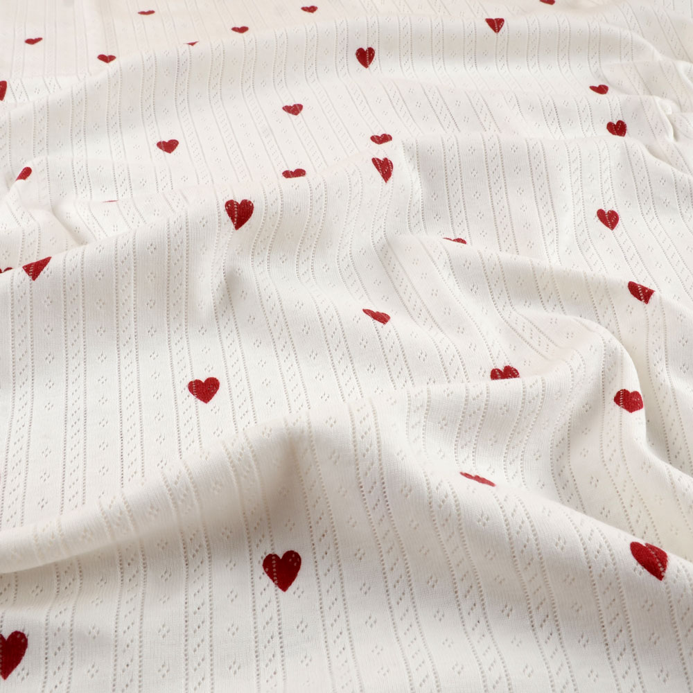 HEARTS - POINTELLE JERSEY