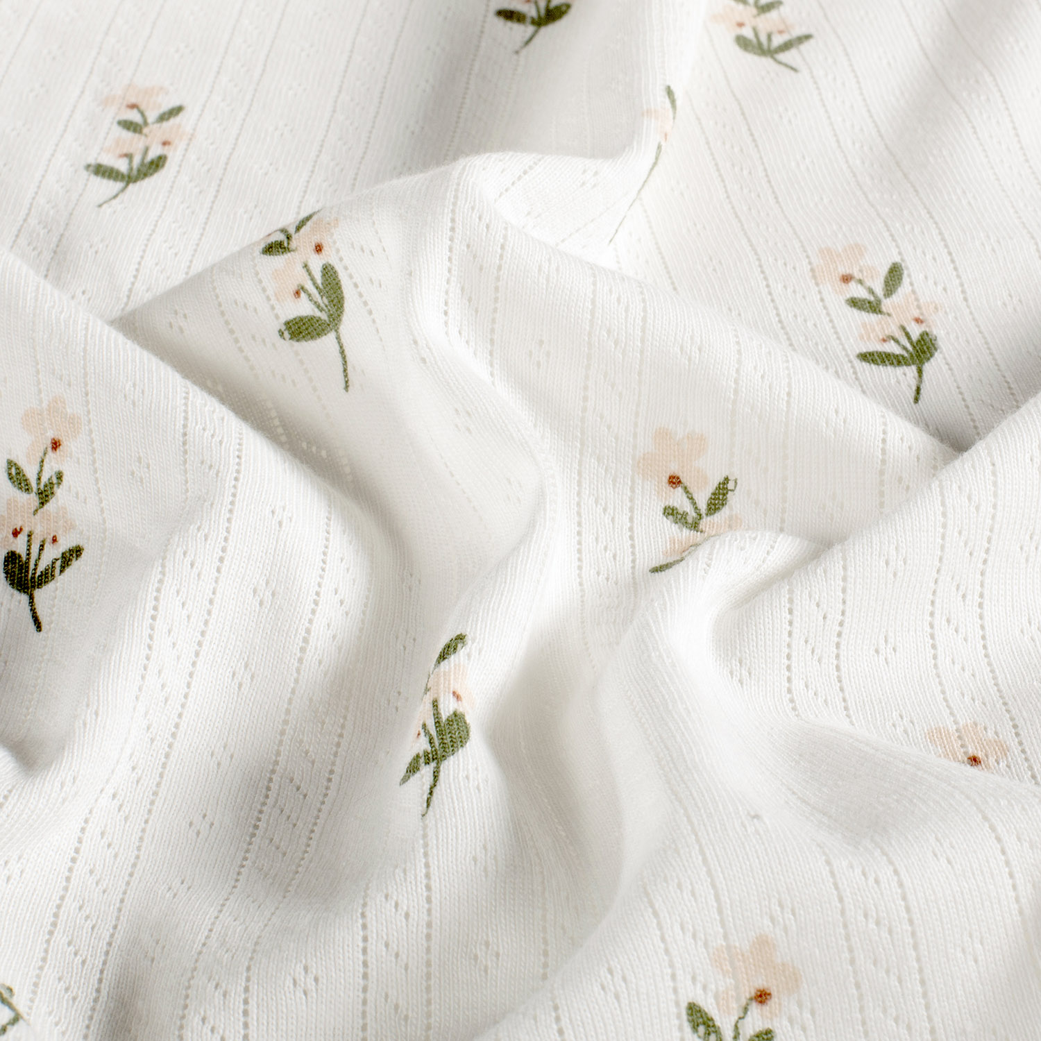 SWEET FLORALS - POINTELLE JERSEY
