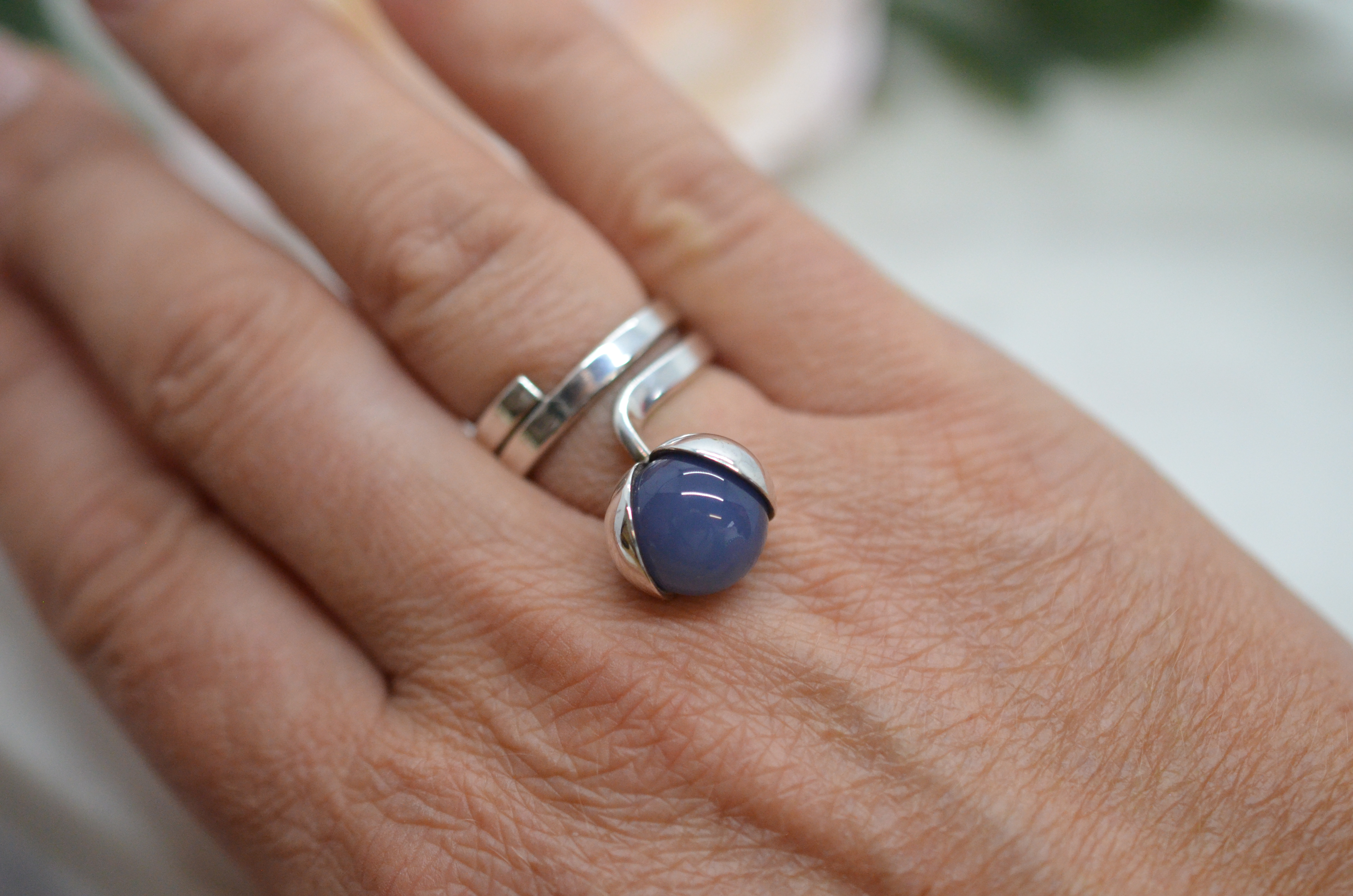 Vintage Elis Kaupi silver ring - 6
