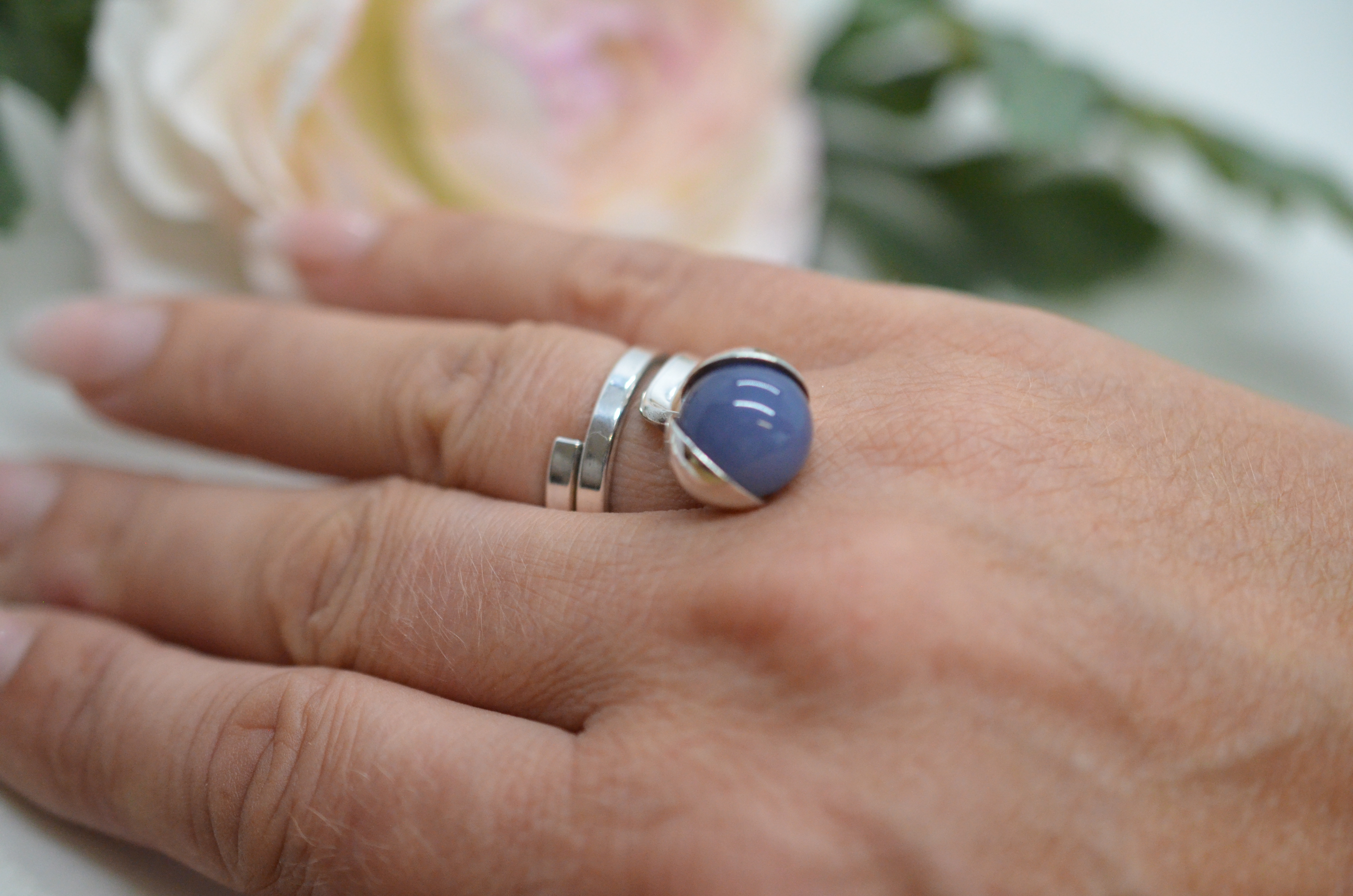 Vintage Elis Kaupi silver ring - 8