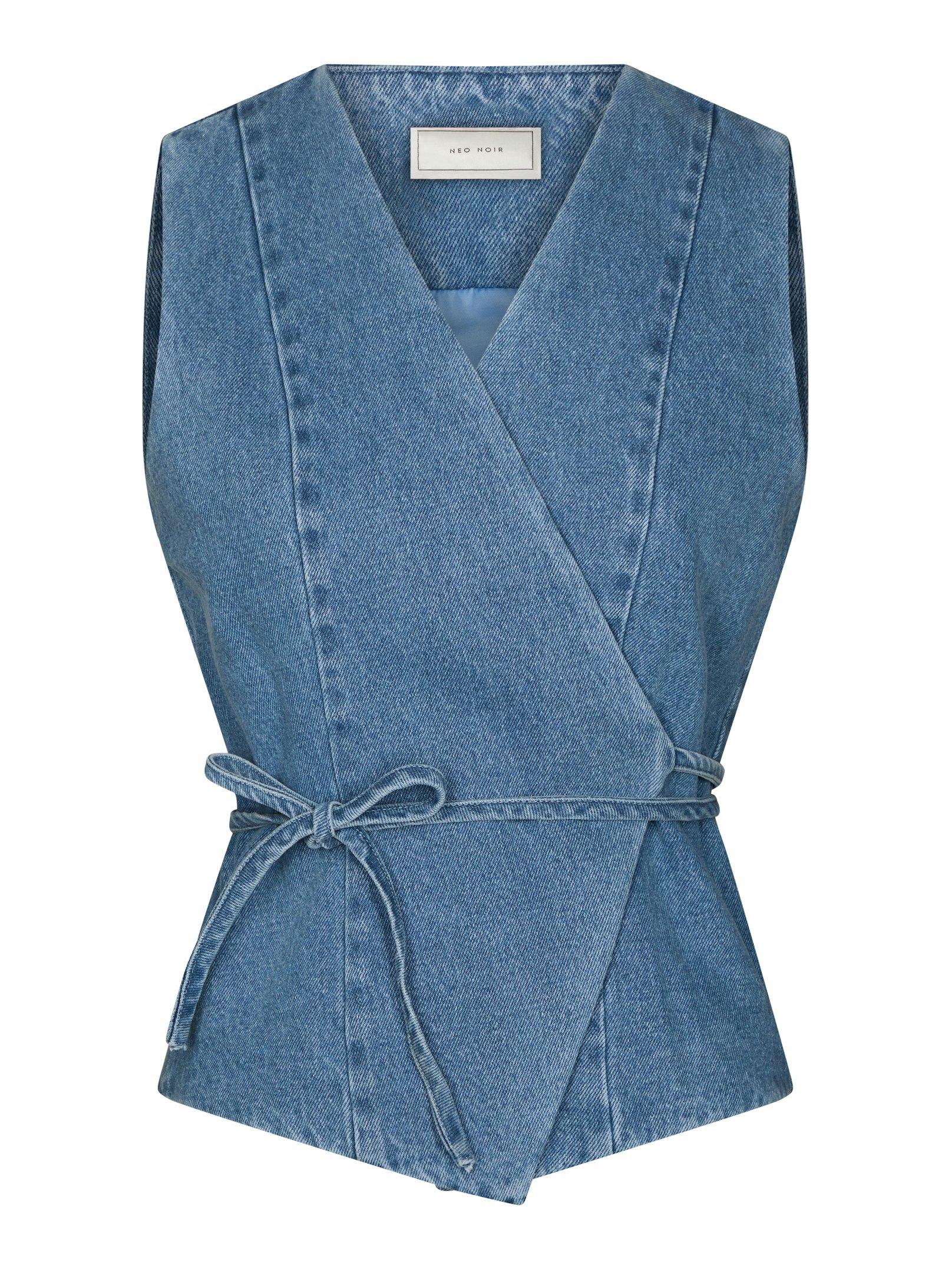 Samara Denim Waistcoat Blue