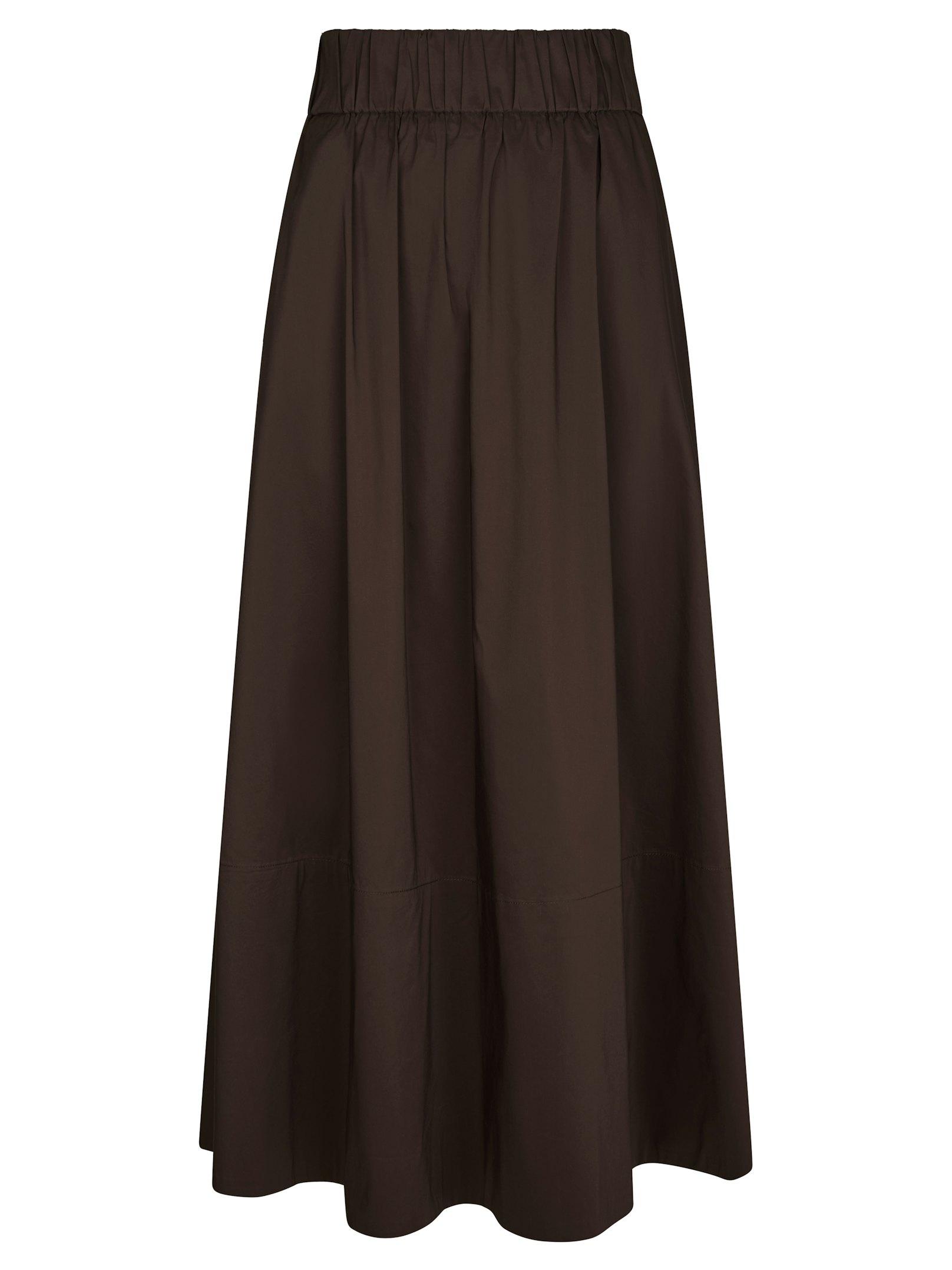 Yara Poplin Skirt Chocolate Brown
